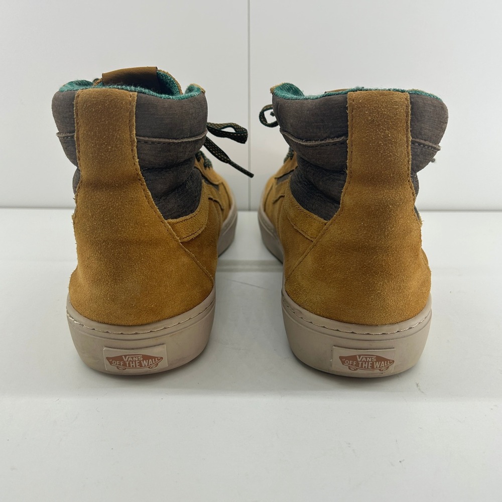 Vans Brown Suede High-Top Sneakers with Green Lining - Picture 5 of 9